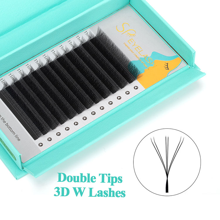 दुहेरी टिपा 3D W lashes